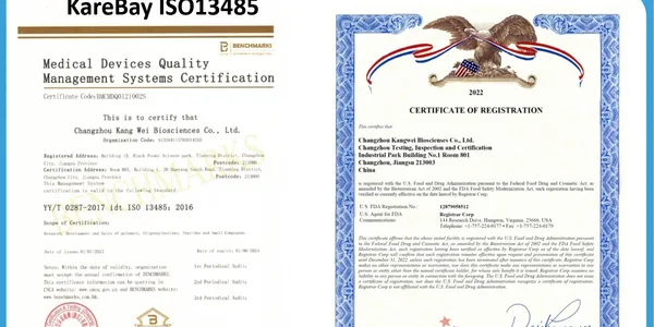 A certificate of manufacture and certification for an iso 1 3 4 8 5.