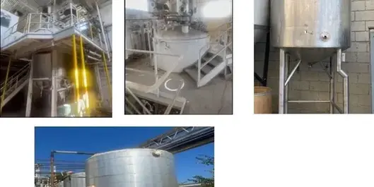 A collage of pictures with various industrial equipment.